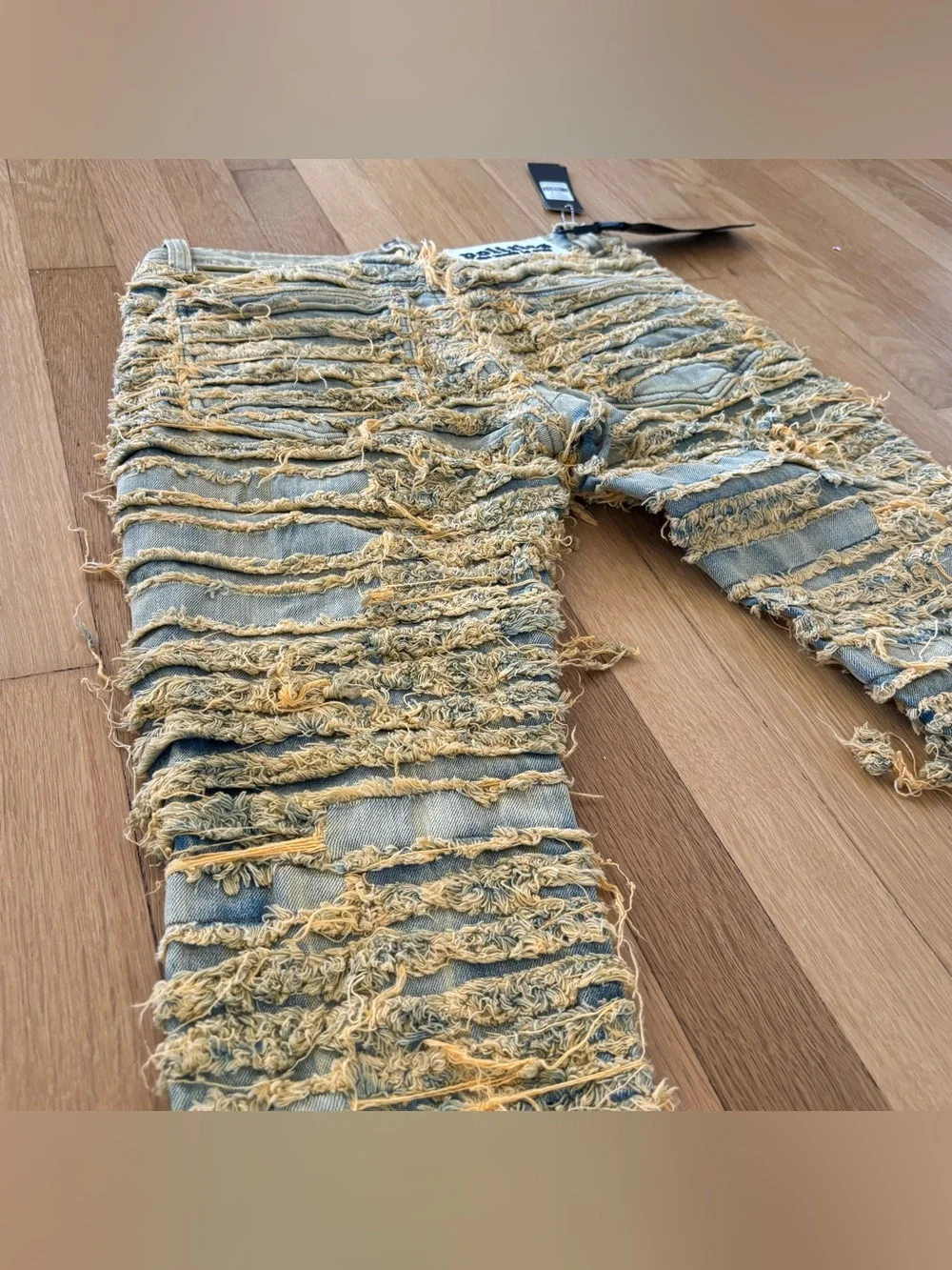 New Politics Jeans Co Deadstock Denim Distressed/Flare Sandblast With Tags $128